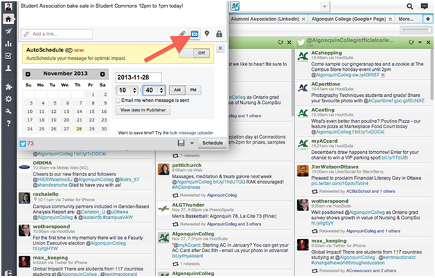 Hootsuite dashboard