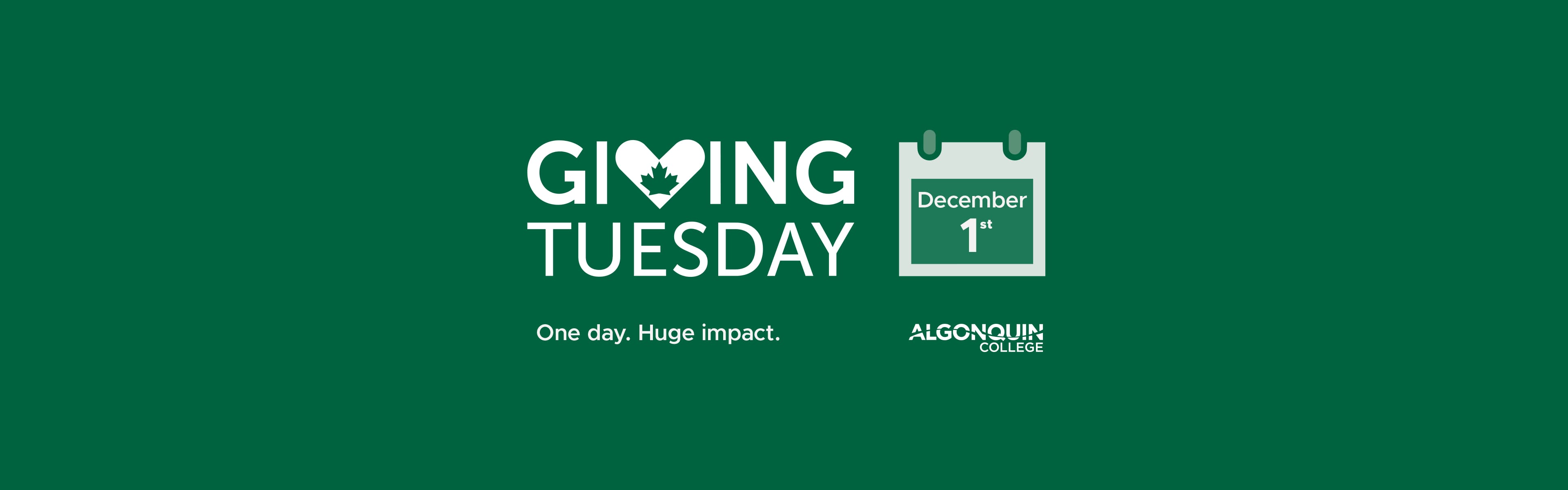 Giving Tuesday is December 1st 2026