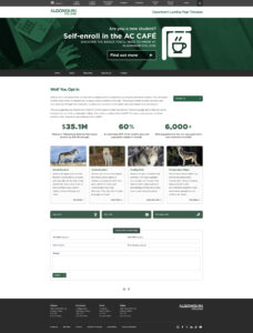 Sample layout option three for new department landing page template (2024)