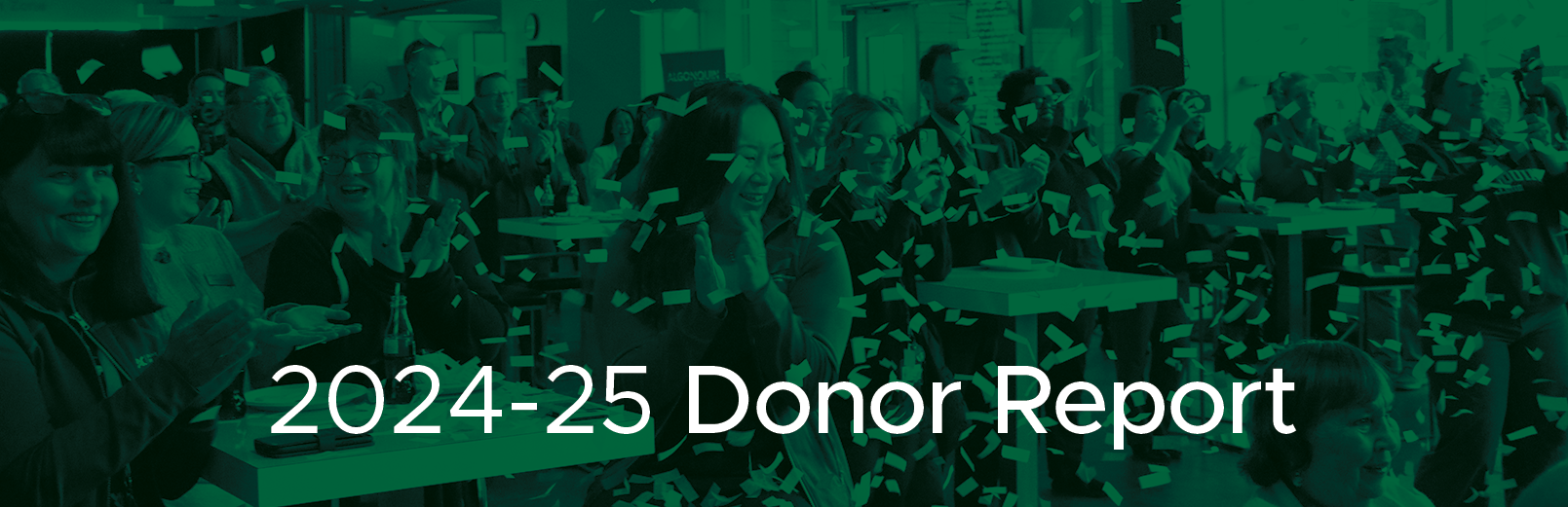 Decorative header that reads, "2024-25 Donor Report."