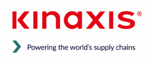 Kinaxis logo. The company slogan reads, "Powering the world's supply chains."