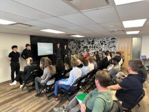BComm (Marketing) students presenting to OSEG