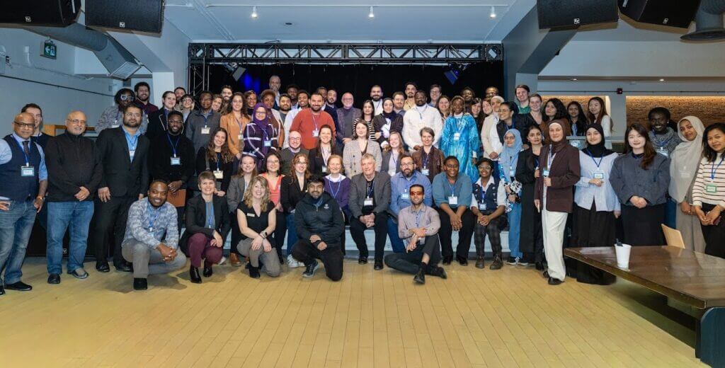 Group photo at project management networking event