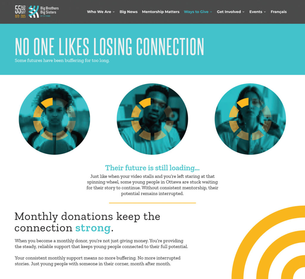 Connection Landing Page Ad program