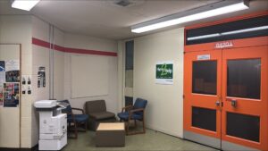 An image of a Ricoh multi function printer located on the fourth floor of B building near room B420A.