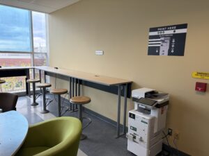 An image of a Ricoh multi function printer located on the third floor of T building in the study lounge