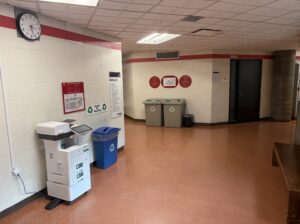 An image of a Ricoh multi function printer located on the third floor of B building near room B382
