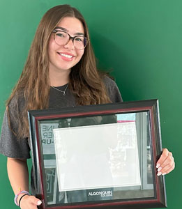 Photo of Zoe with prize.