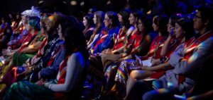 Students attend the Indigenous graduation ceremony on April 25.