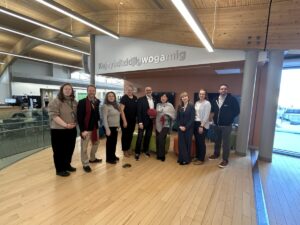 Group of participants from the "We are all connected" yarn exercise.