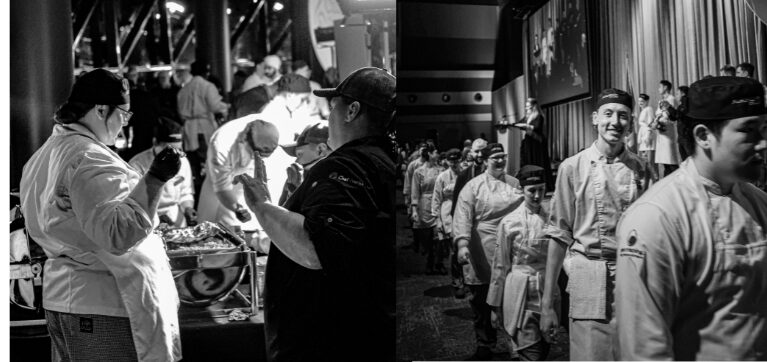 Behind the scenes photos of Algonquin College students at the Canadian Culinary Championship.