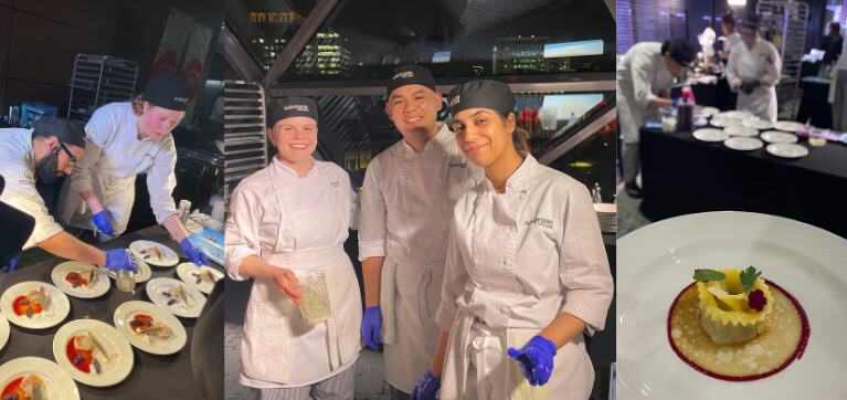 Learners worked together to execute the chef's dishes in every challenge.