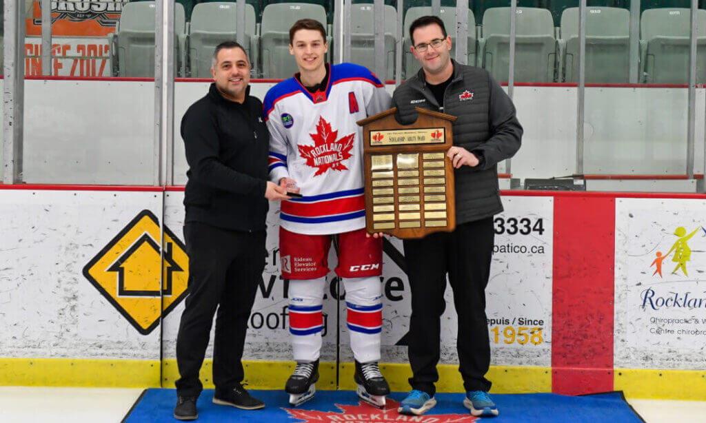 Le Houillier pictured receiving one of his awards with the Rockland Nationals.