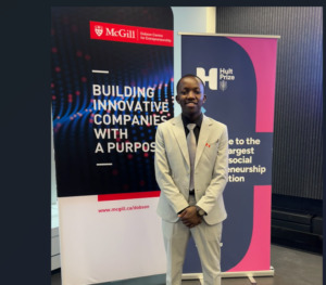 Olivier competing at the Hult Prize competition in Montreal