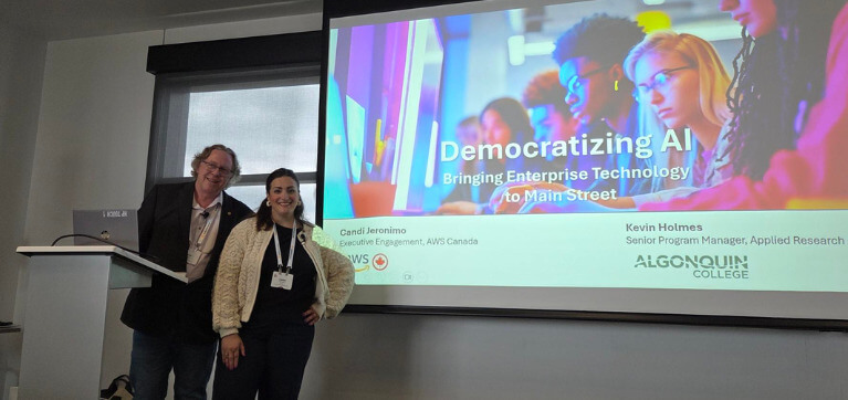 Kevin Holmes, Senior Program Manager, Applied Research and Candi Jeronimo, Executive Engagement, Amazon Web Services Canada.