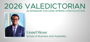 photo and information about valedictorian Lionel Messe