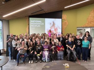 Group shot of attendees from National Indigenous Peoples Day event