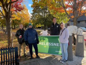 Algonquin College learners in Minto Park 