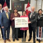 Minister's Announcement of more funding to Indspire for Indigenous Youth Bursaries. 2024 in Algonquin College's Mamidosewin Centre.