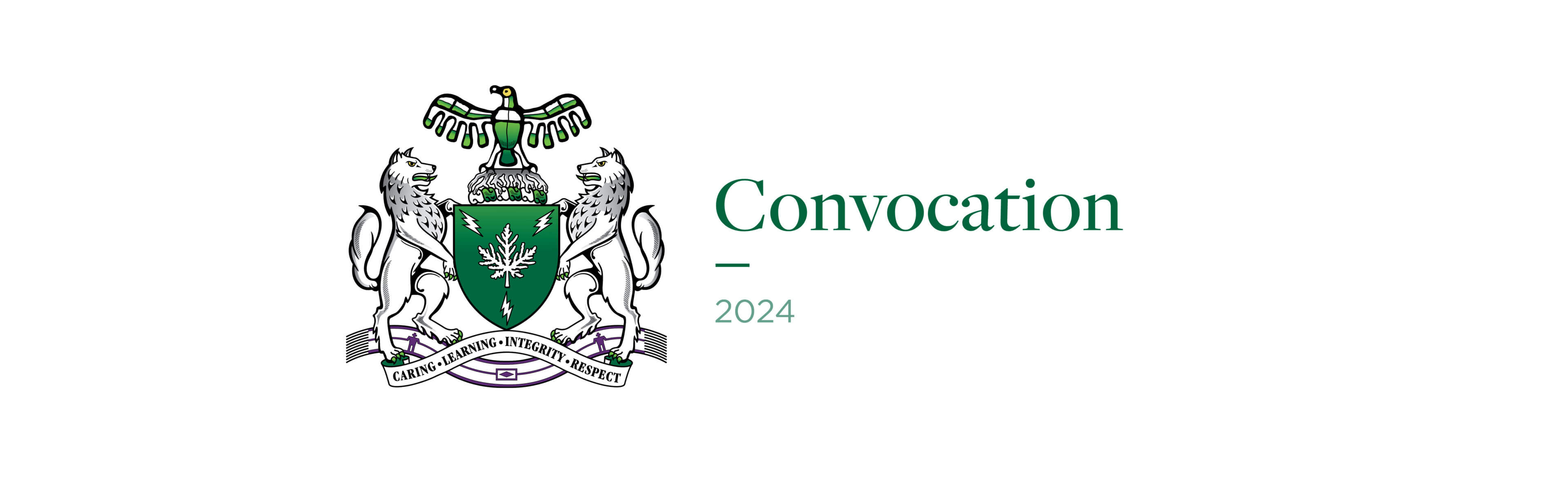 Algonquin College Coat of Arms beside Convocation 2024