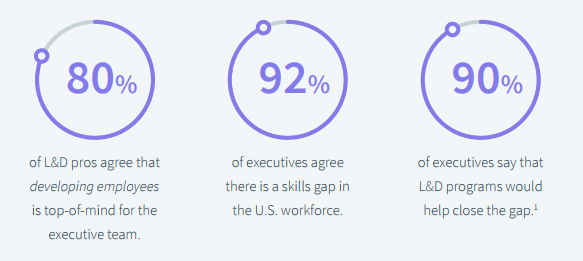 An example of data found in the 2017 LinkedIn Workplace Learning Report