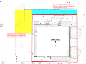 Demolition work – Building F