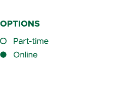  OPTIONs l Part time l Online 