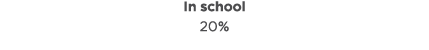 In school 20% 