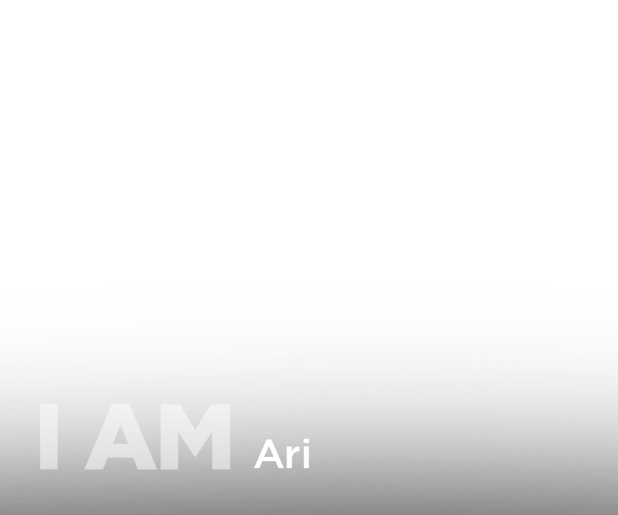 I AM Ari text overlay