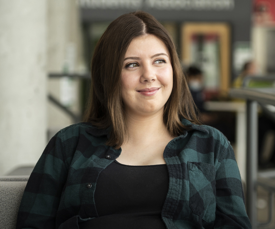 portrait of Emily on campus