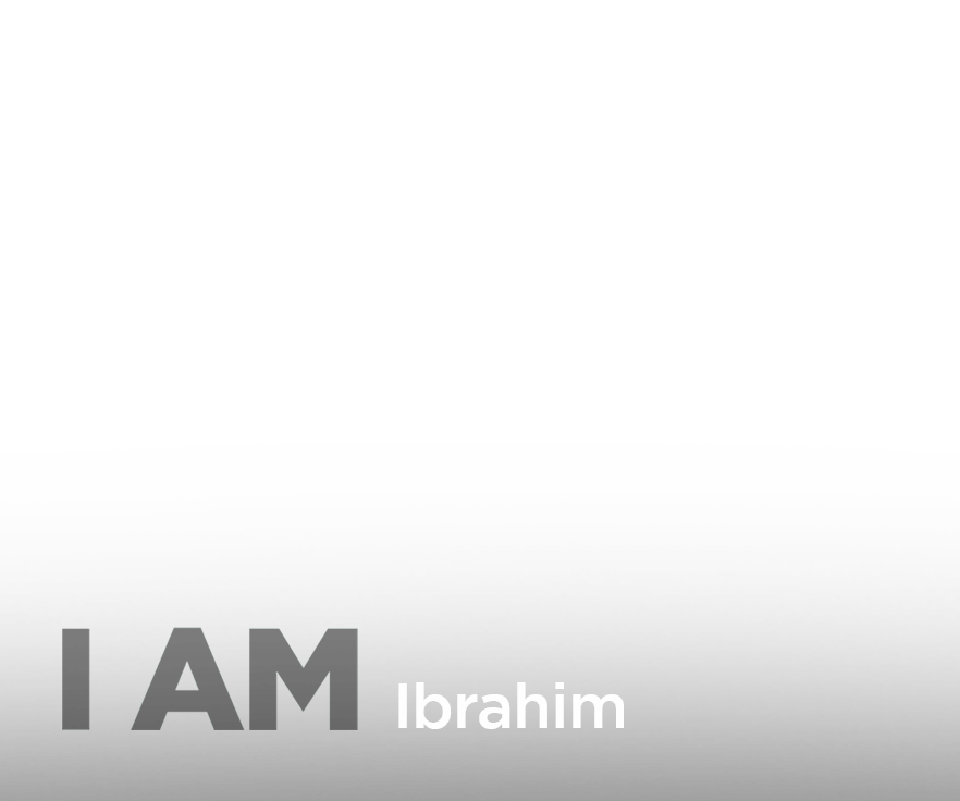 I AM Ibrahim text overlay