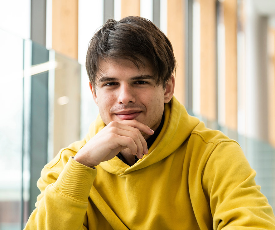 portrait of Luka on campus