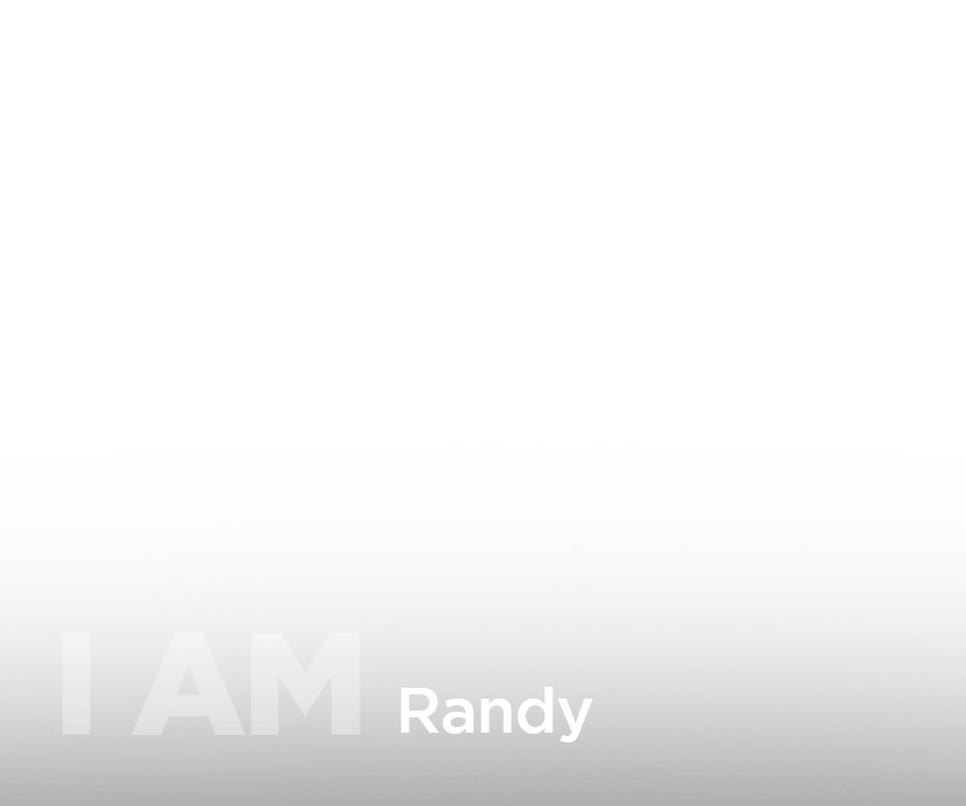 I AM Randy text overlay