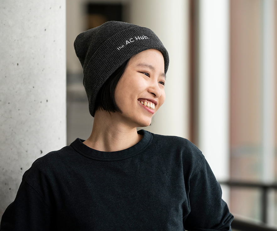 portrait of Uyen on campus