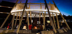 Ishkadoewan courtyard at sunset