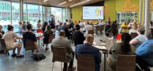 Algonquin College Board of Governors member Audrey Lawrence facilitates a discussion asking participants