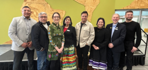 Group photo of panelists participating in First peoples panel in Nawapon