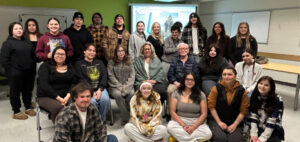 Indigenous students with guest speaker