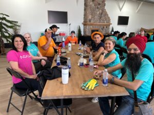group participating at work day volunteer day