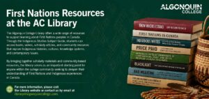 image of a stack of First Nations books resources.