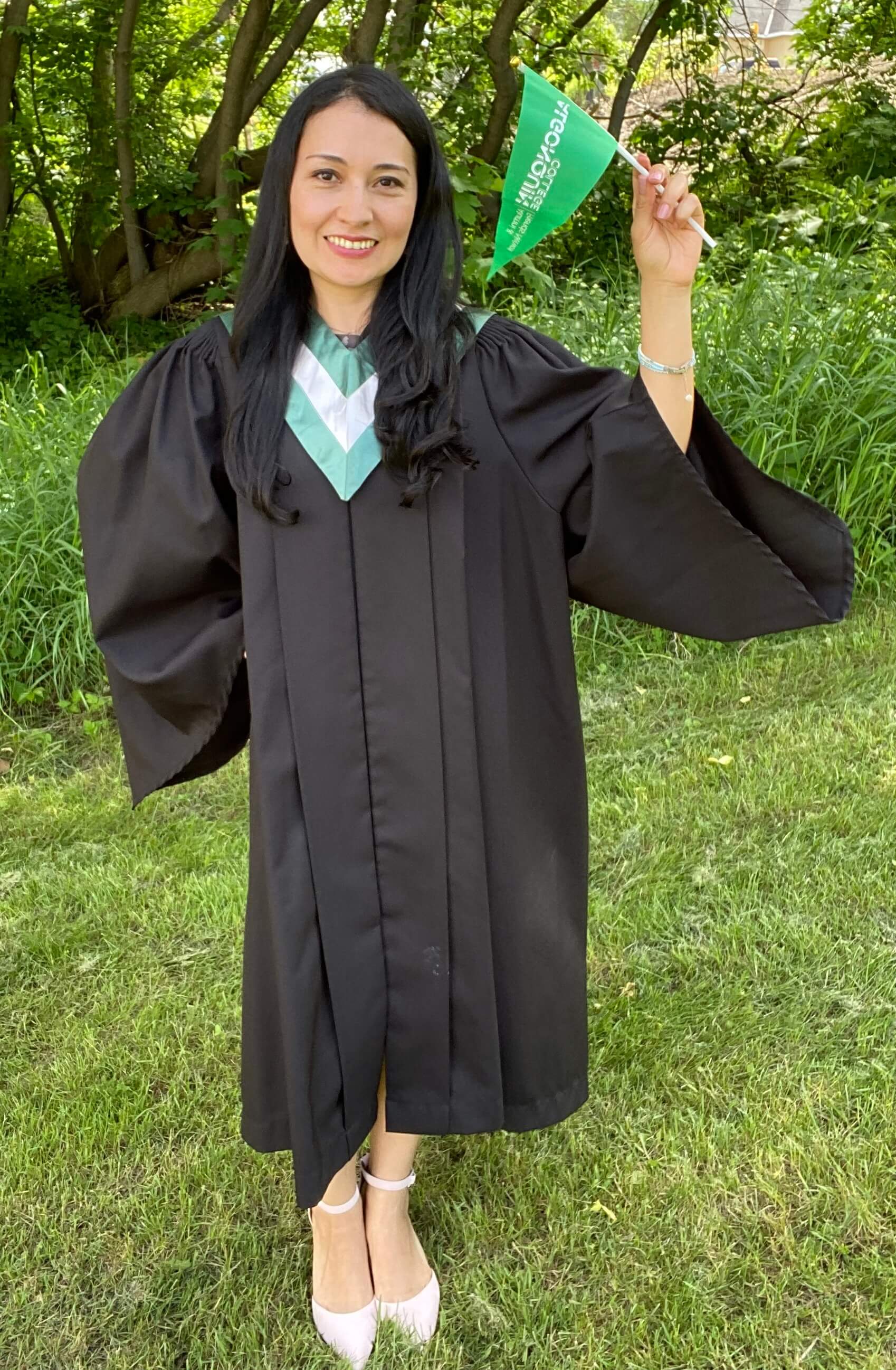 A picture of Monica at graduation