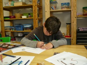 working quietly