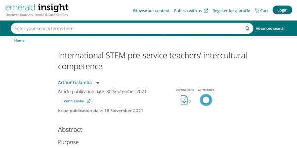 Intercultural Competence of STEM Pre-Service Teachers