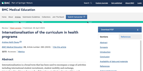Internationalisation of Health Curriculum