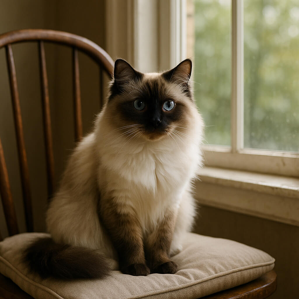 image of ragdoll cat generated by NIght Cafe Studio
