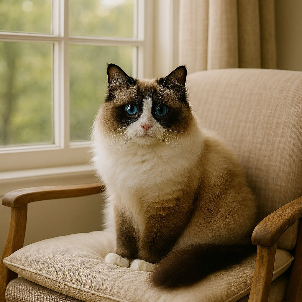 image of ragdoll cat generated by Microsoft Copilot (DALL-E 3)