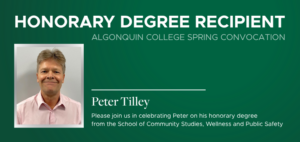 Algonquin College Convocation Honorary Degree Recipient Peter Tilley