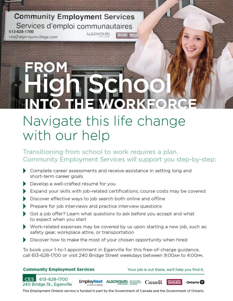 From high school into the workforce, CES Eganville