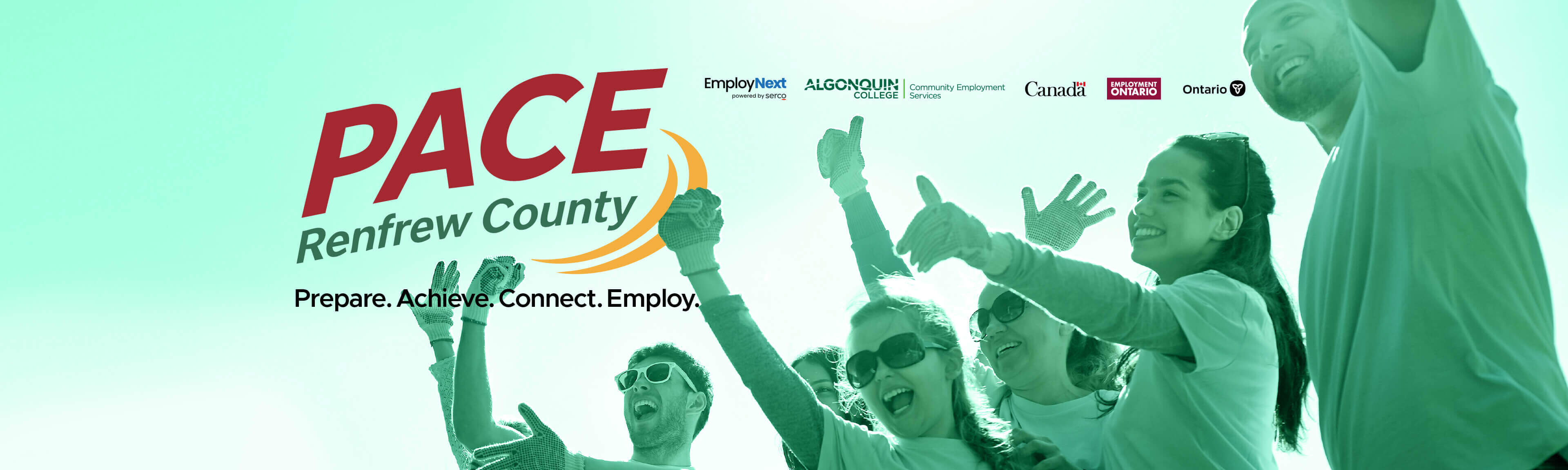PACE employment program banner PACE 20-hour training builds job skills in small groups for clear steps into workforce.