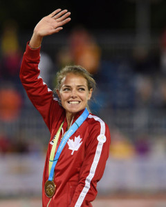 Melissa Bishop on podium